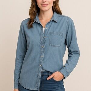 Girl Krazy Light Blue Denim Men's Shirt